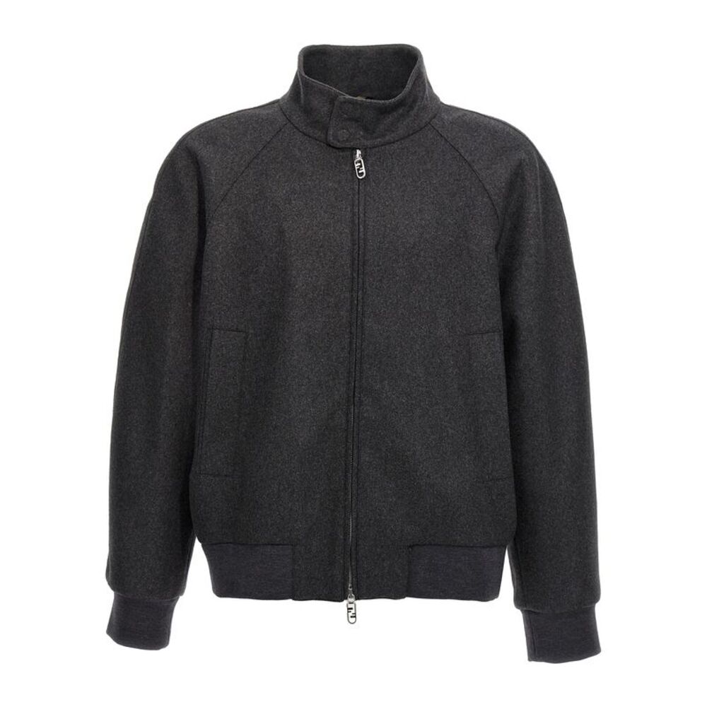 Fendi Gray Cashmere Men's Jacket